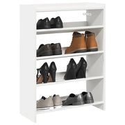 Scarpiera-Scaffale per scarpe Bianca 60x25x81 cm in Legno Multistrato