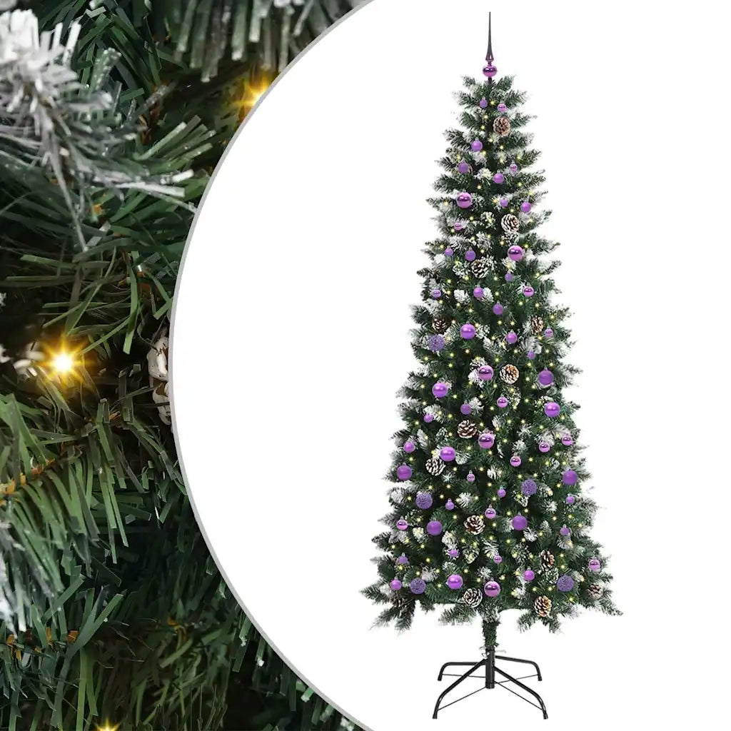 Albero di Natale Artificiale-Albero Natalizio con 300 LED Verde 240 cm 109960