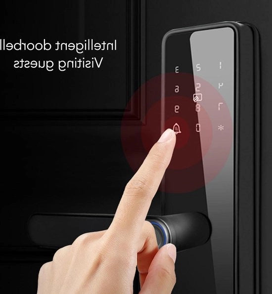 Sistema di Accesso Chiaveless con Lettore di Vingere e Tastiera - Allarme di Sicurezza Anti-intrusione - Supporto per Vingere e Password App - Carta a Contatto IC - Meccanico .