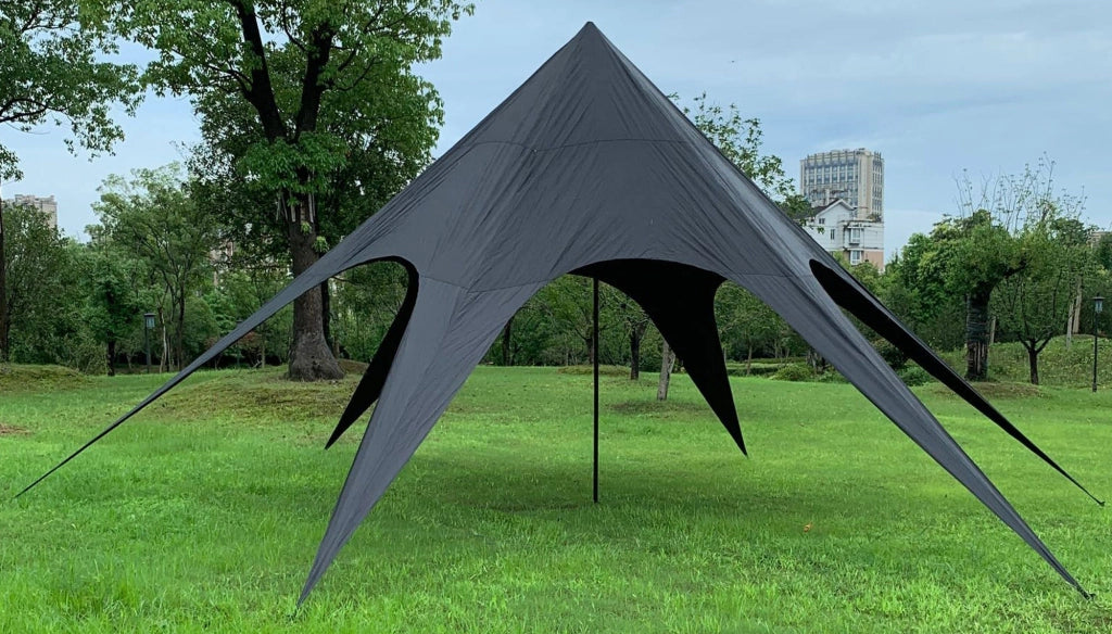 Gazebo Tendone A Stella 10 Metri diametro nero