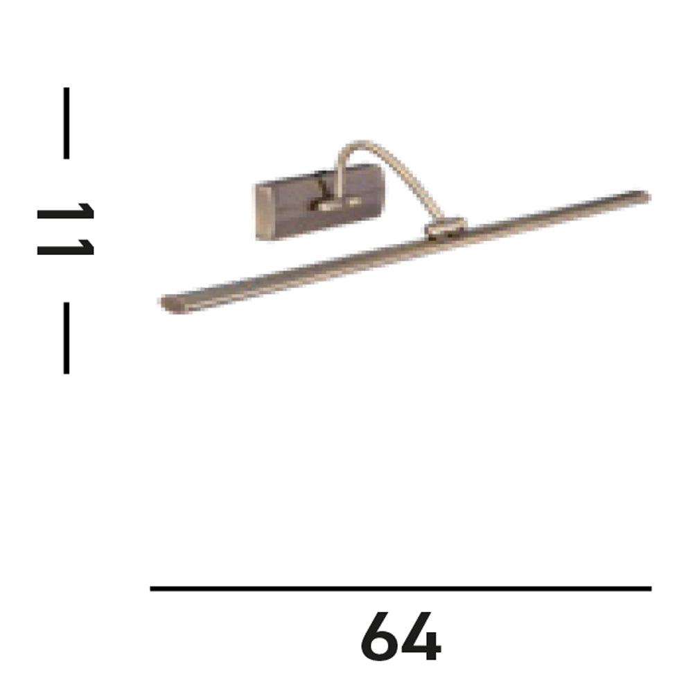 Applique Contemporanea Barcellona Acciaio Ottone Led 15W 3000K