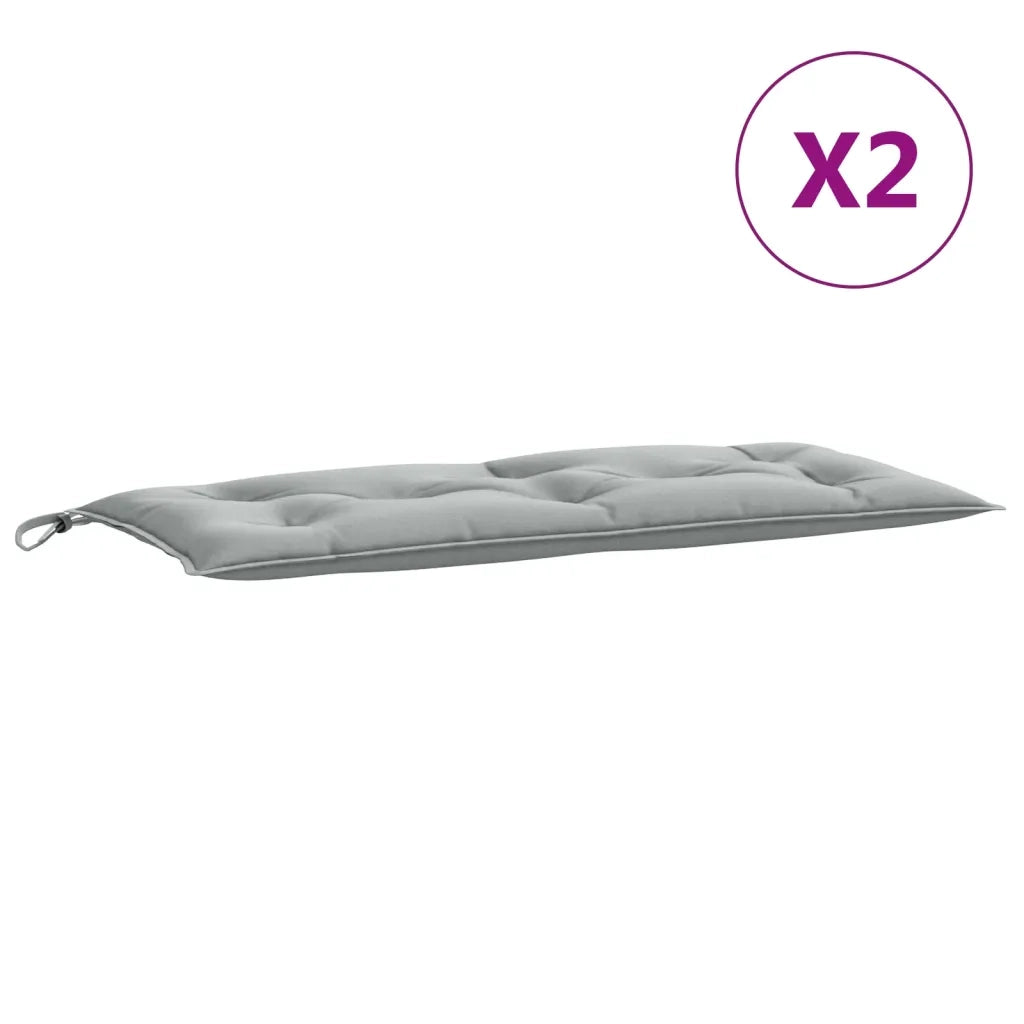 Cuscini Panca Giardino 2pz Grigio Chiaro MÃ©lange 100x50x7 cm