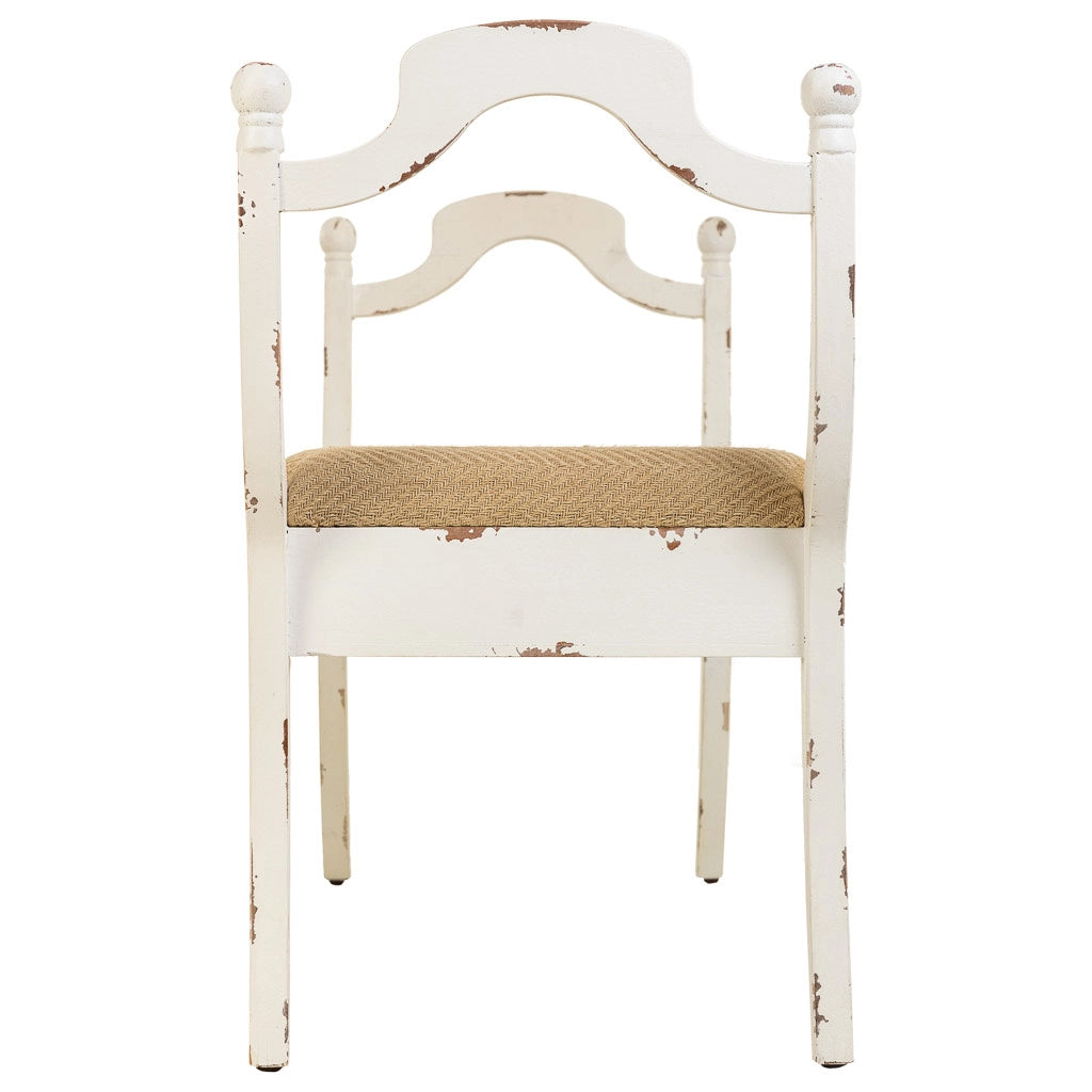 Sgabello imbottita in legno bianco 139x45,5x78h