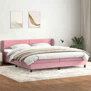 vidaXL Giroletto a Molle con Materassi Rosa 180x210 cm in Velluto