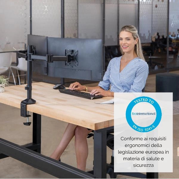 Fellowes reflex 8502601 supporti a parete per tv 68,6 cm (27") scrivania nero