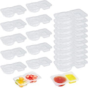 20 pacchi di contenitori per erbe riutilizzabili con coperchio, scatole per snack portatili, confezioni per snack, contenitori per erbe a due compartimenti, contenitori con coperchio per conservazione, riutilizzabili