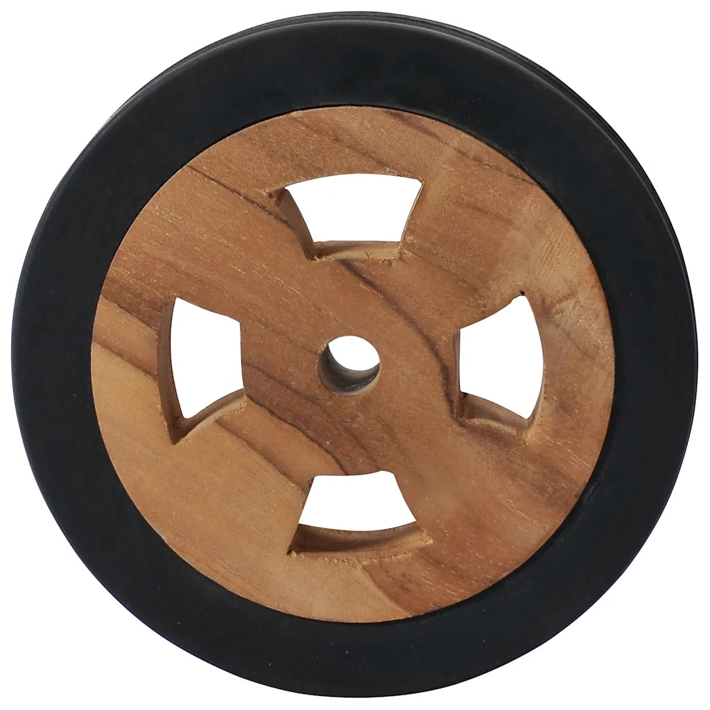 Rotelle di Ricambio per Lettini Prendisole 2pz Massello di Teak 48016