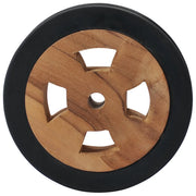 Rotelle di Ricambio per Lettini Prendisole 2pz Massello di Teak 48016