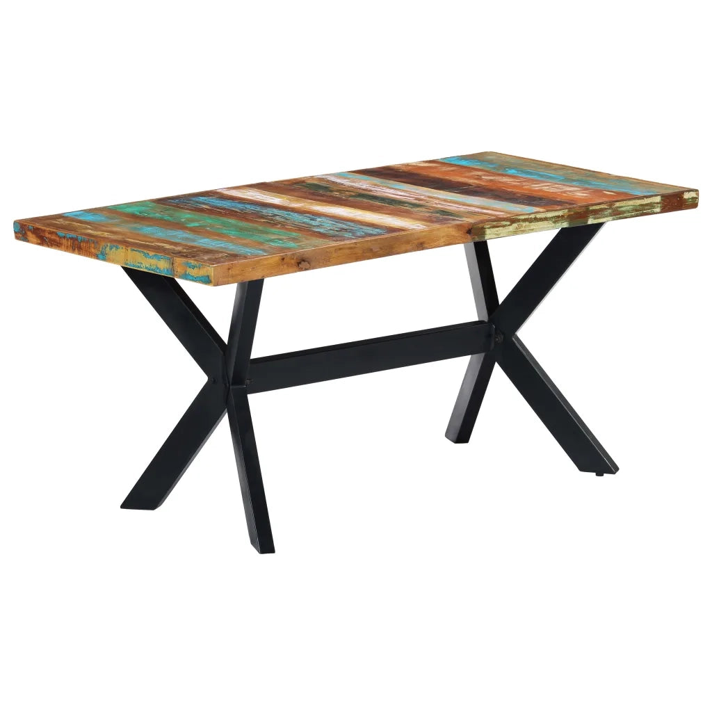 Tavolo da Pranzo 160x80x75 cm in Legno Massello di Recupero cod mxl 13550