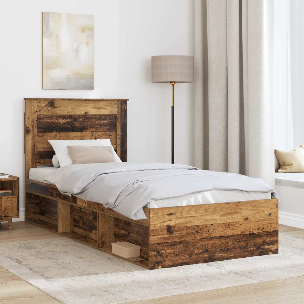 Struttura del letto Legno vecchio 90 x 190 cm Pino massello
