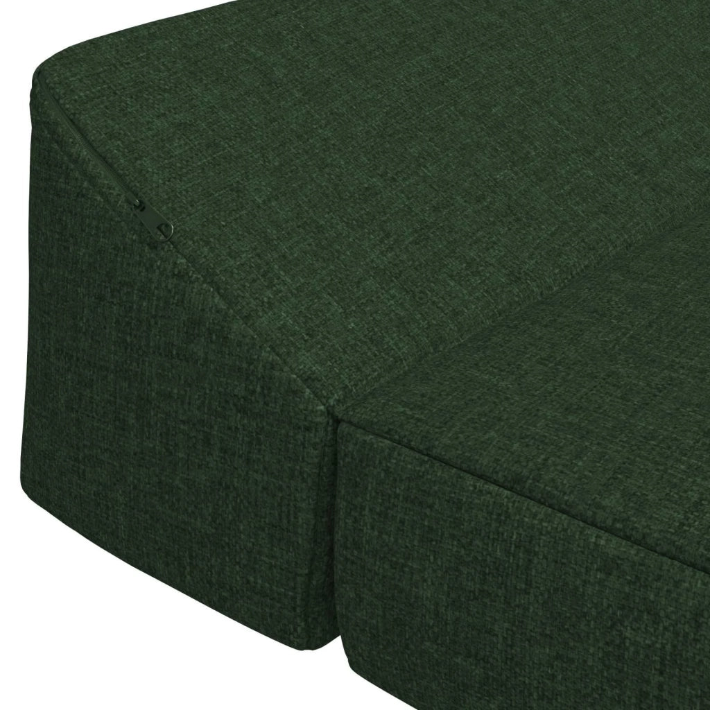 Divano Letto Pieghevole Verde Scuro 120 x 60 x 49 cm Tessuto 900037