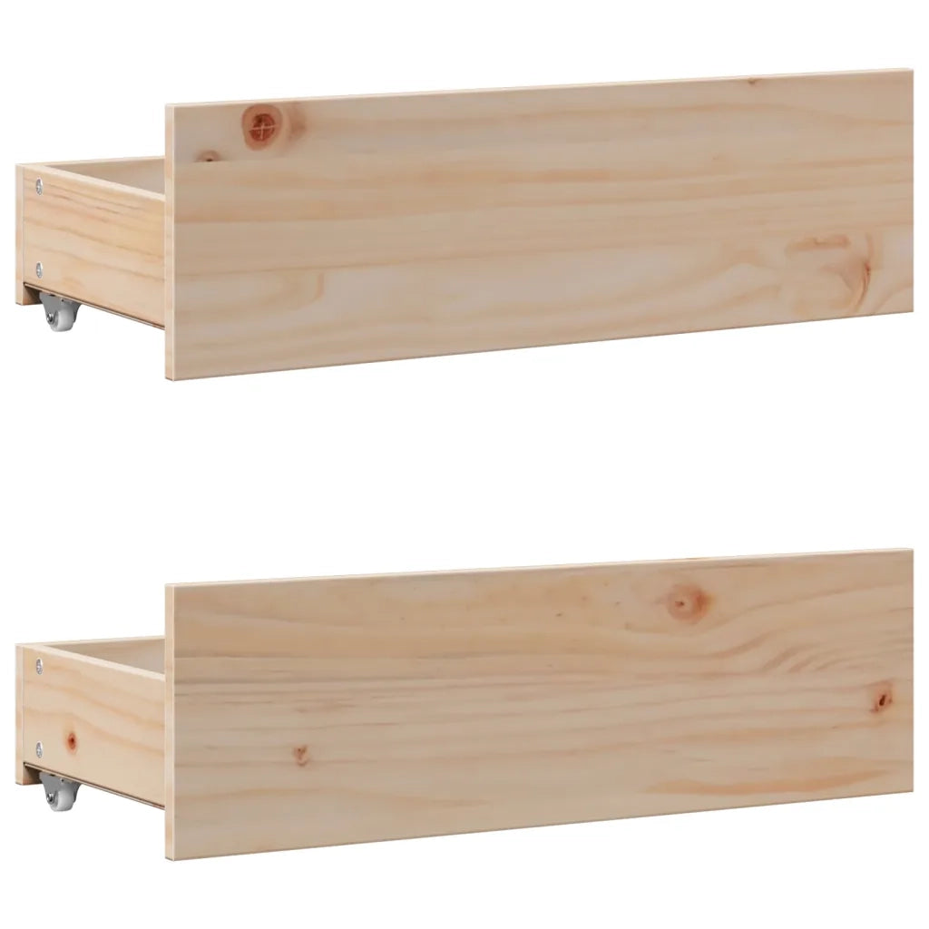 Giroletto senza Materasso con Cassetti 135x190 cm Massello Pino 3308819