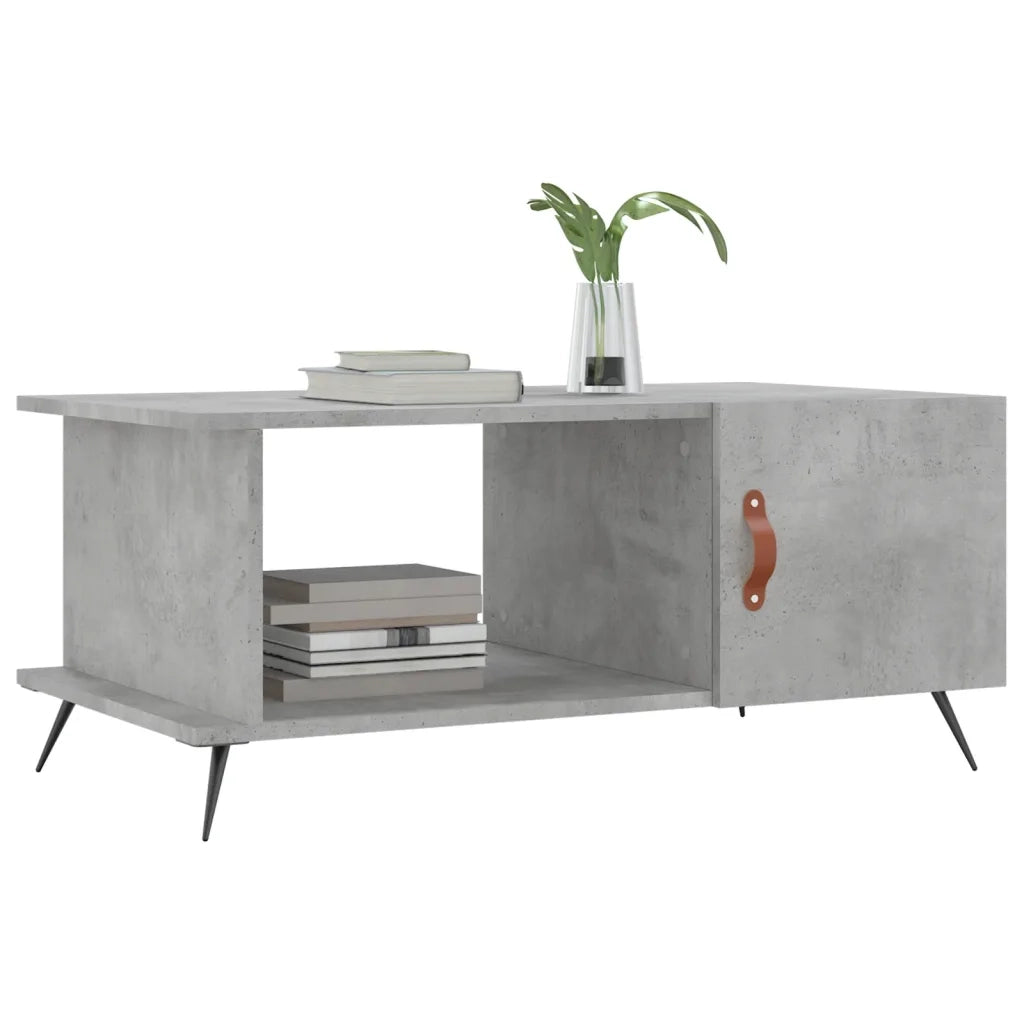 Tavolino da Salotto Grigio Cemento 90x50x40cm Legno Multistrato 829464