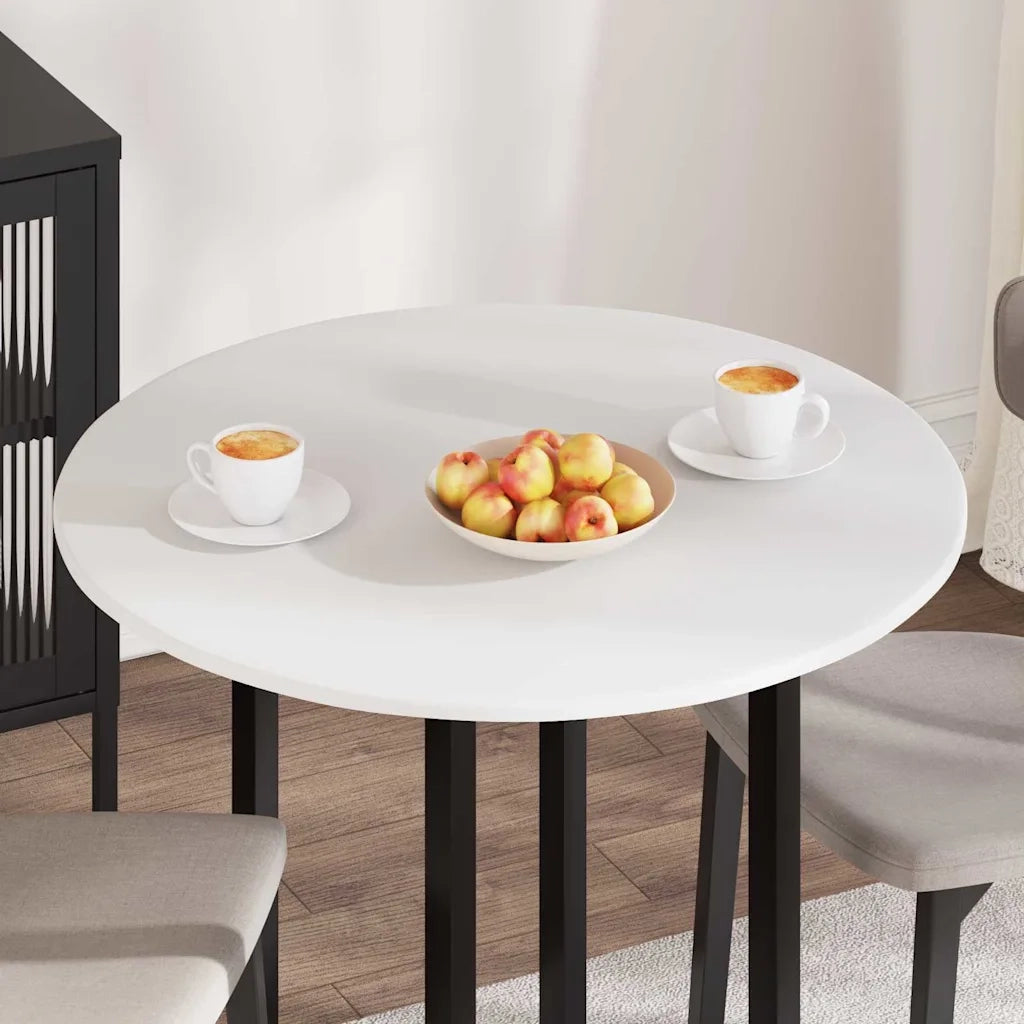 Piano del tavolo Bianco Ø 80 x 1,5 cm Legno multistrato