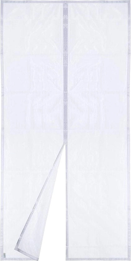 Veloce chiusura automatica con 34 magneti - Tenuta dell'aria fresca all'interno - Insetti all'esterno - 120x250CM - Bianco