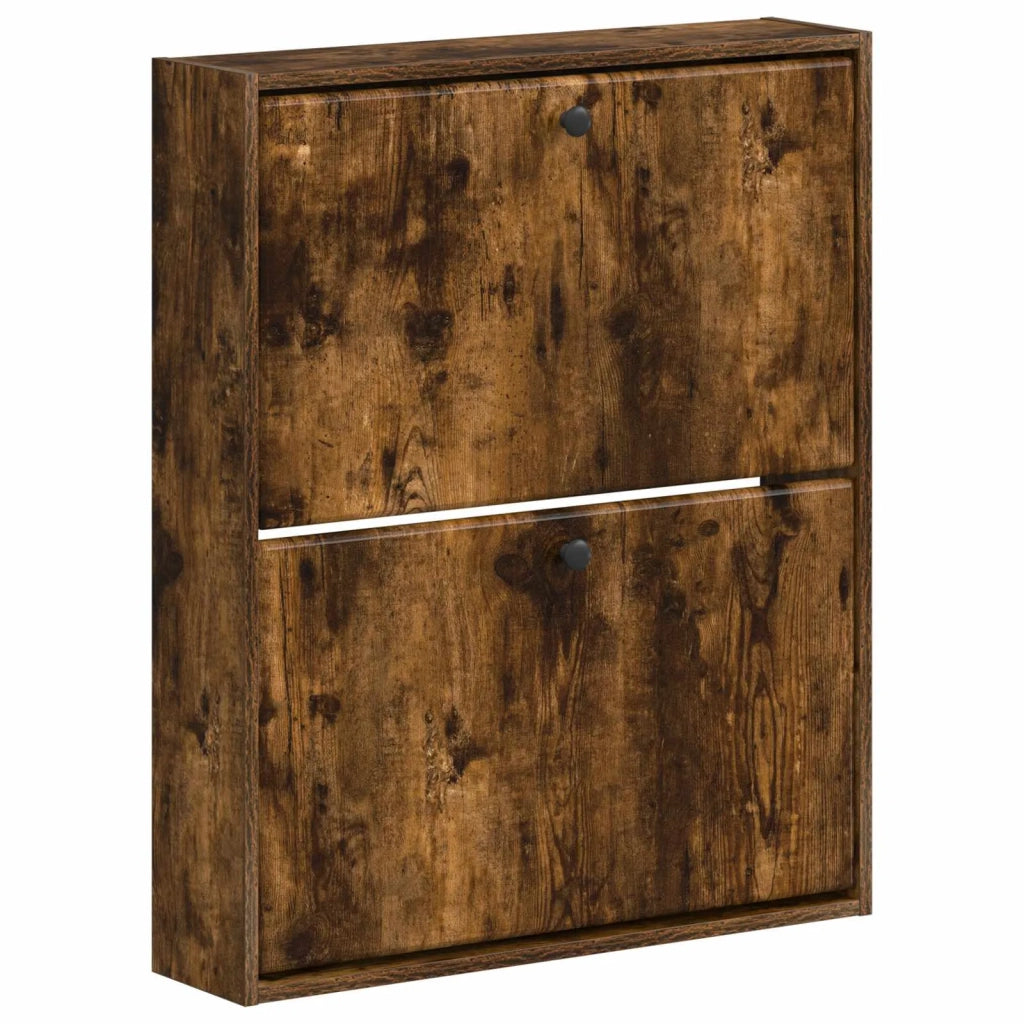 Mobiletto per Scarpe da Muro BREDA 71 x 17 x 86 cm Rovere Fumo 897520