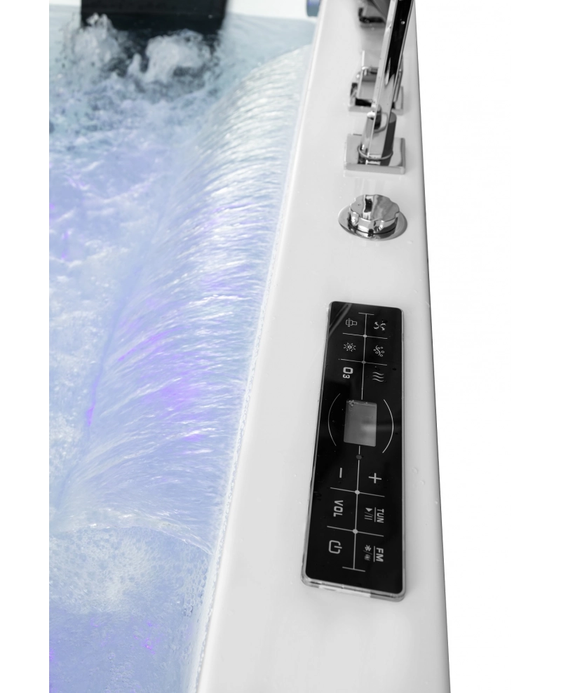 Vasca idromassaggio Cascata Led Riscaldatore 180x120cm 2-4 Posti Full Sicorage Novation