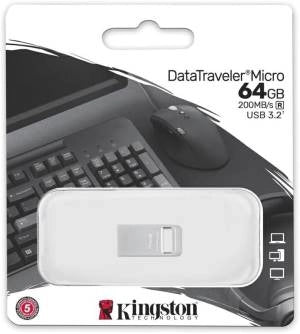 Kingston pendrive micro usb-a 3.2 64gb dtmc3g2/64gb silver metal