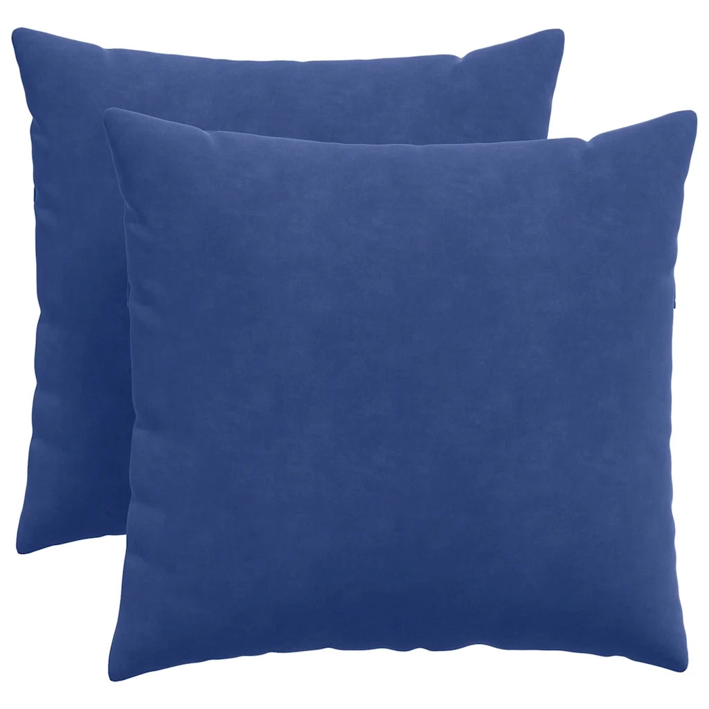 Cuscini da Divano 2 pcs Blu Polizia 50 x 50 cm Tessuto in Cords 42013982