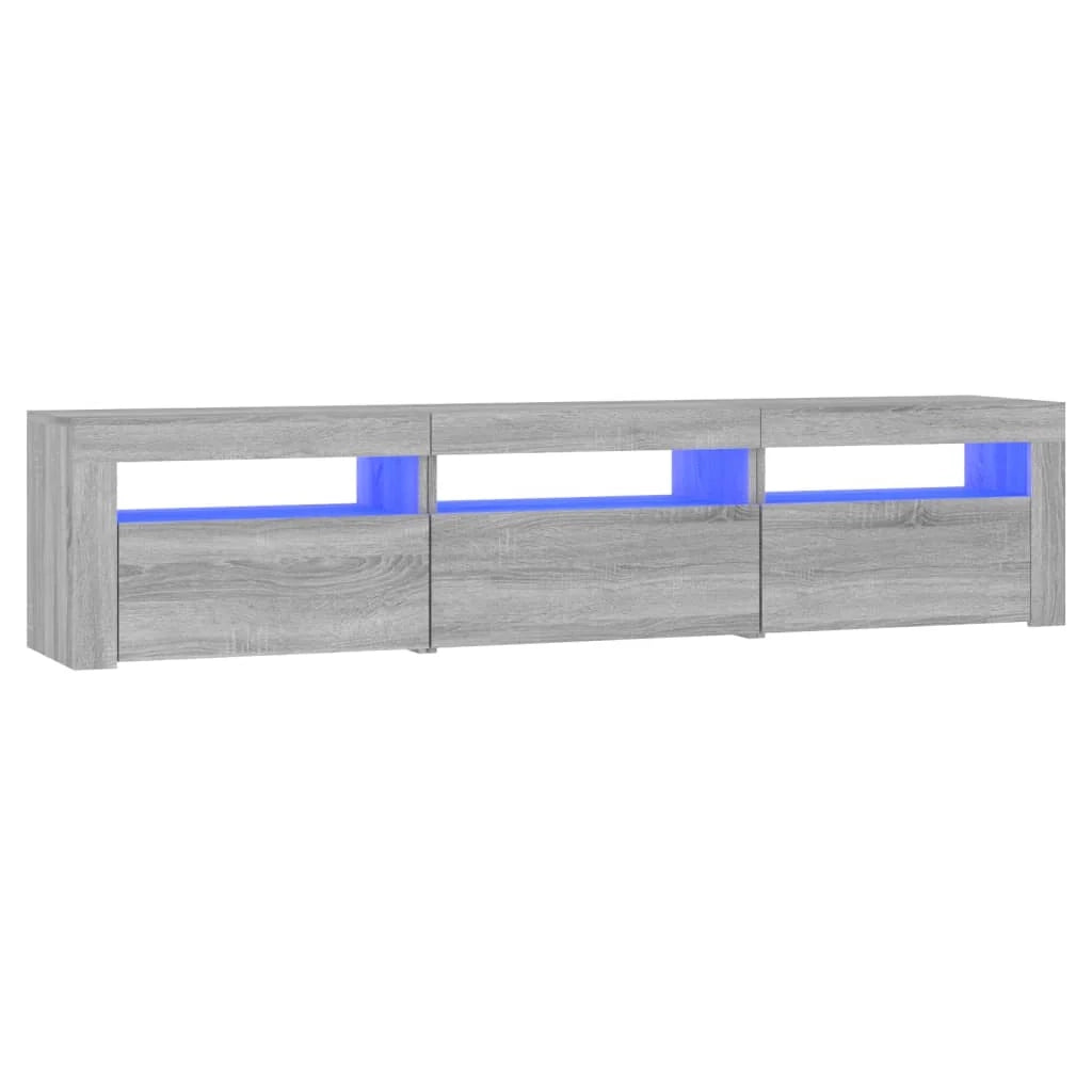 Mobile TV multimediale mensola TV credenza mobile TV sala da pranzo soggiorno camera da letto con luci LED Sonoma 180 x 35 x 40 cm grigio 02_0026808