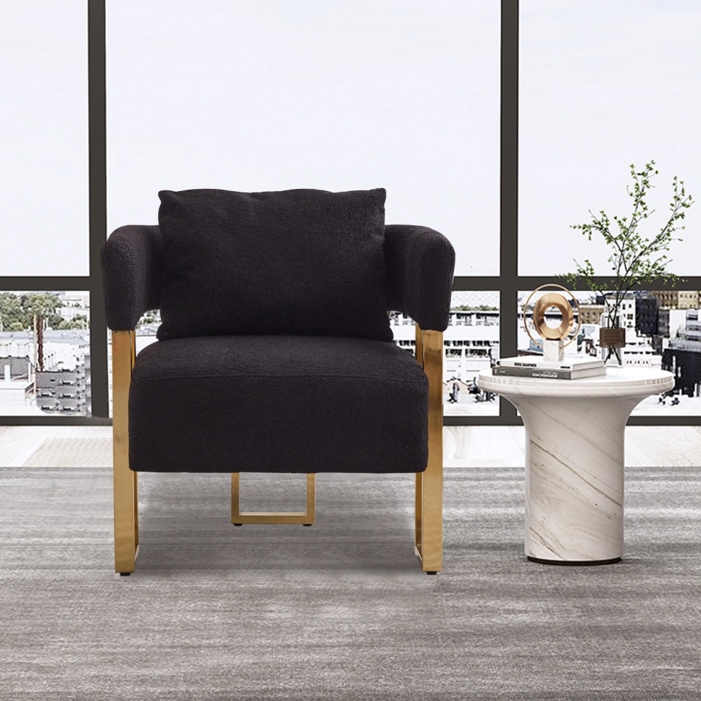 POLTRONA monoseater per soggiorno, balcone o camera, velluto nero