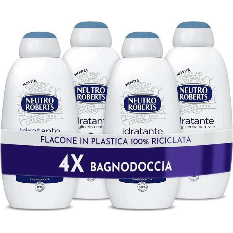 NEUTRO ROBERTS BAGNOSCHIUMA DERMAZERO 4 FLACONI DA 600 ML IDRATANTE