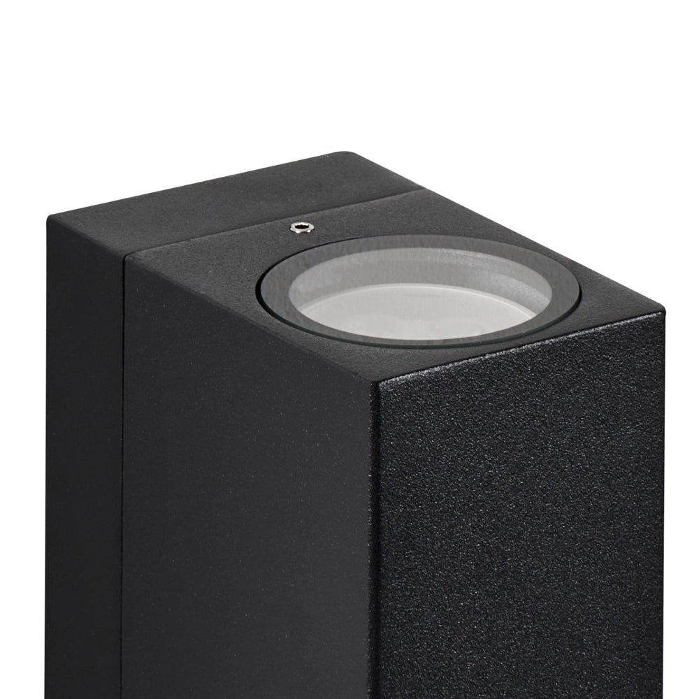 Set di 2 applique da esterno in alluminio nero con sensore di movimento - Illuminazione da esterno moderna