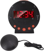 Alarme da Sveglia Extra Risonante 113 Decibel - Orologio Vibrante - Lampada a Scintille - Shaker - Adatto a Tutte le Età - Alarme con Vibrazioni - Alarme da Sveglia