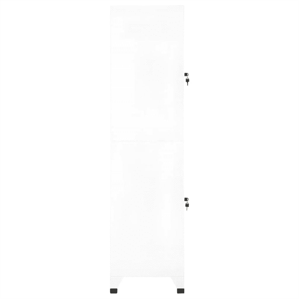 Armadietto con Serratura Bianco 38x45x180 cm in Acciaio cod mxl 41576