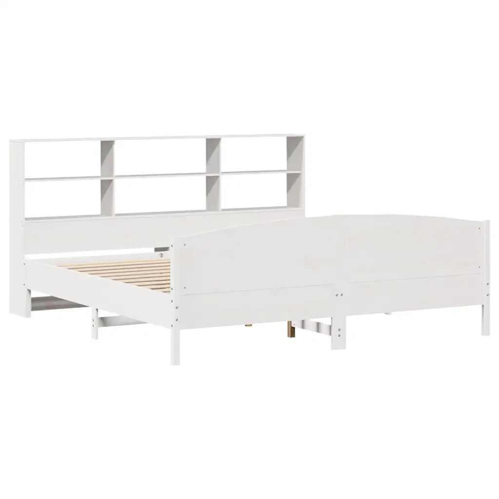 Giroletto con Libreria senza Materasso 180x200 cm in Legno Pino