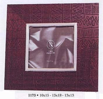 No brand Portafoto Argento 925 Bordeaux 13 x 13 cm sestini Cornice Legno e Argento
