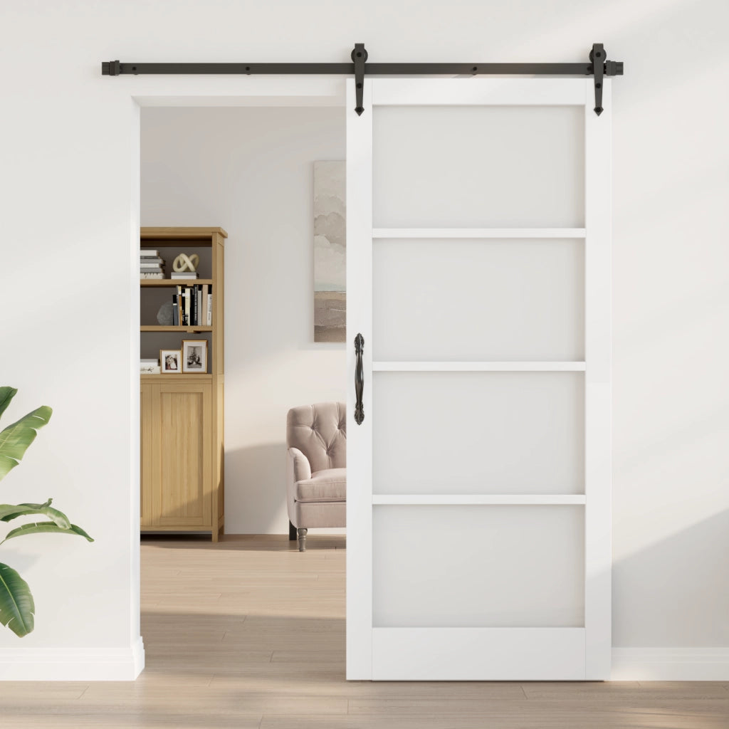 porta interna con vetro "ORKDAL" bianca 93x211x4 cm