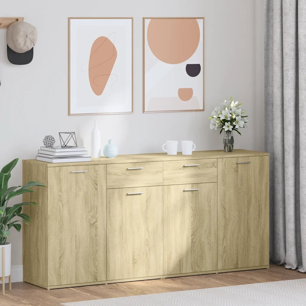 Credenza Rovere Sonoma 160x36x75 cm in Legno Multistrato 3074930