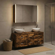 Set di mobili per il bagno 4 pcs Rovere Fumo 3406747