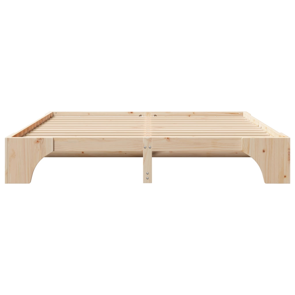 Struttura Letto Naturale Legno Massello di Pino 180 x 200 cm