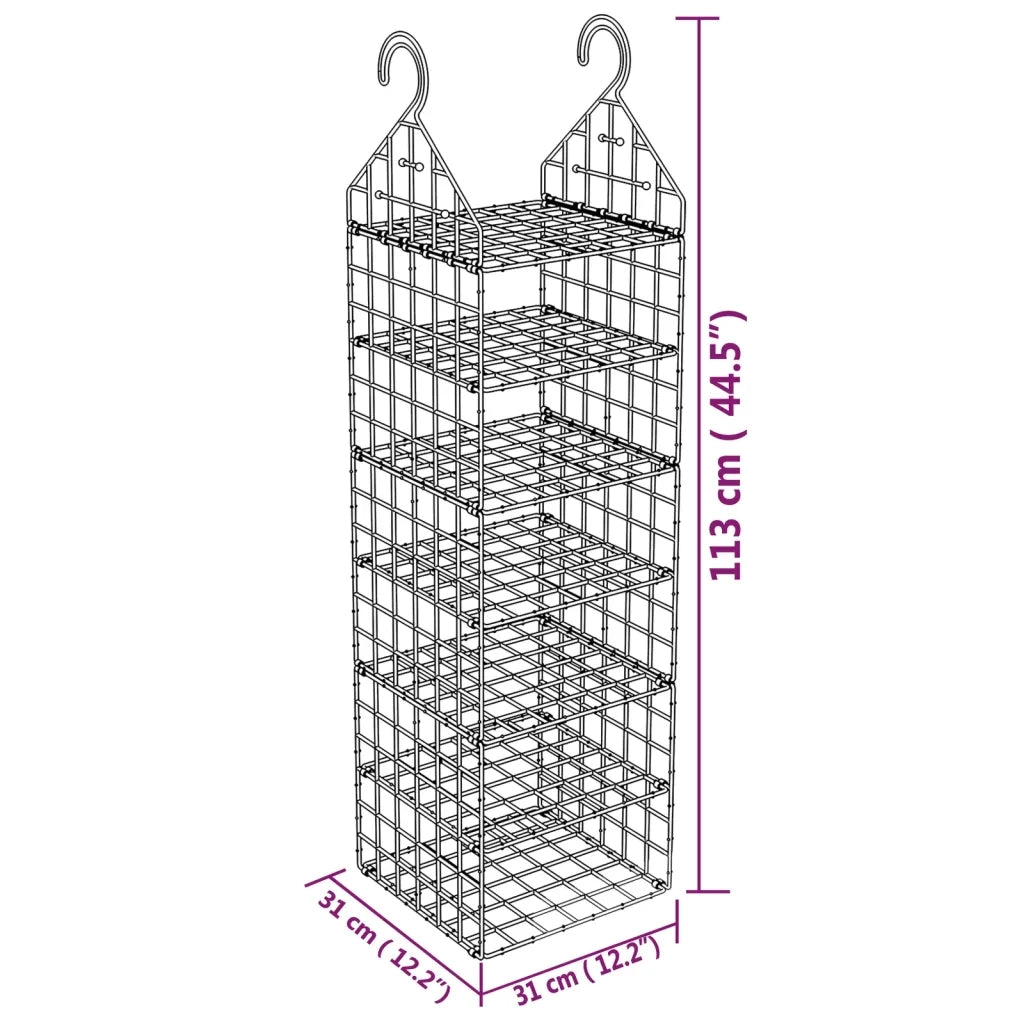 Organizer per Armadio da Appendere con 7 Ripiani 2 pz CFW3913810