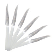 MAURY'S SET DA 6 COLTELLI PER BISTECCA IN ACCIAIO INOX DI COLORE BIANCO