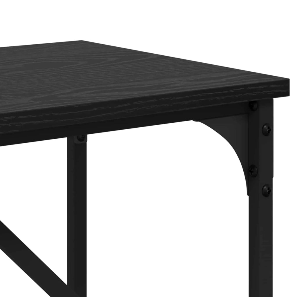 Tavolo consolle Rovere Nero 75 x 32 x 75 cm Legno multistrato 882210