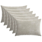 Federa 6 pcs HEERLEN Grigio Chiaro 30 x 50 cm Tessuto Chenille 907790