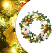 Ghirlanda Natalizia con Luci LED Verde 60 cm PVC