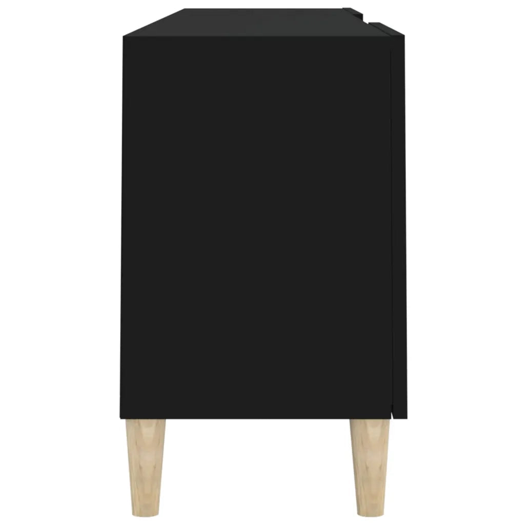 Mobile Porta TV Nero 150x30x50 cm in Legno Multistrato cod mxl 15431