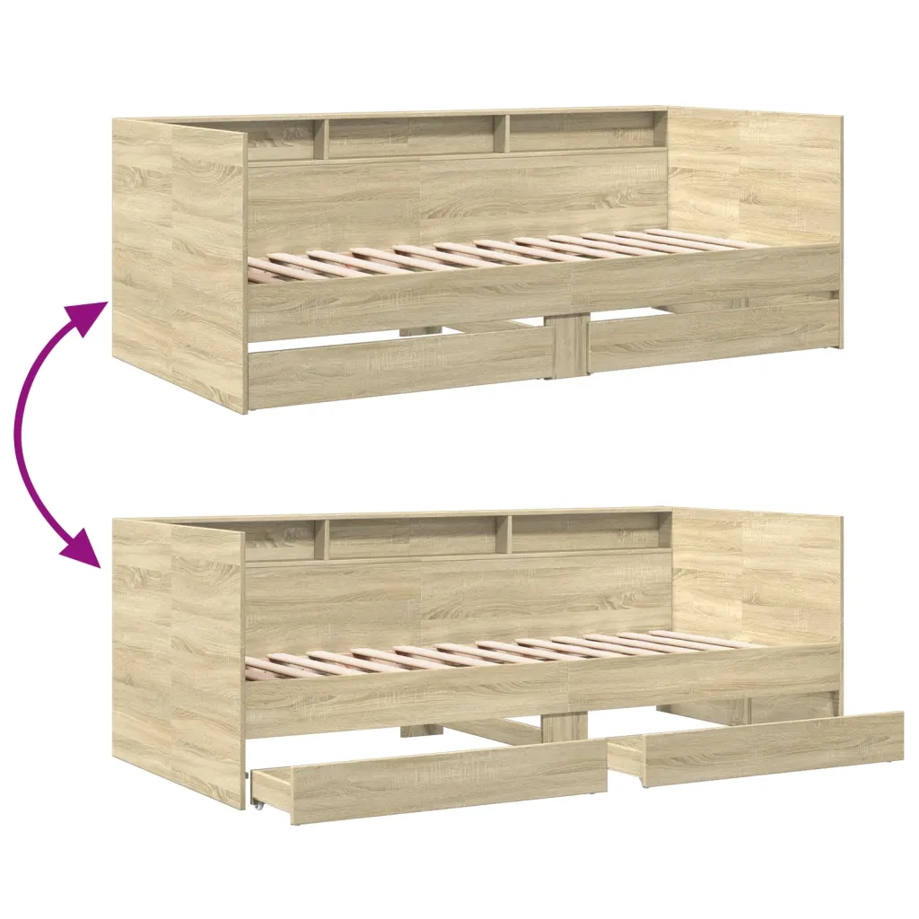 Divano Letto con Cassetti senza Materasso 90x200 cm