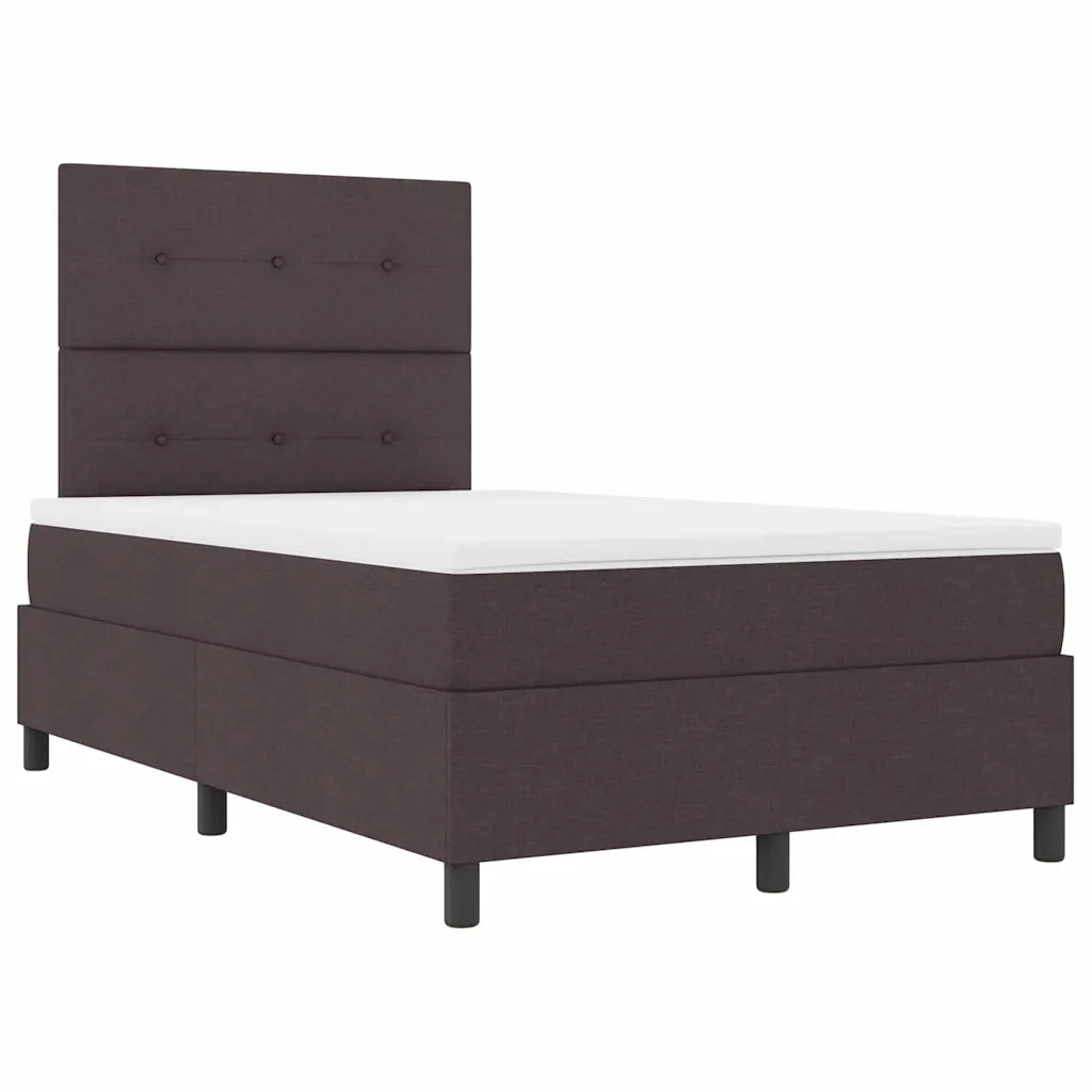 Letto a molle con testiera Marrone Scuro 120 x 190 cm Tessuto 3339374