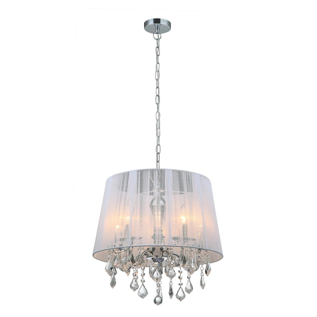 Lampadario Italux Cornelia cristallo cromato 5xE14