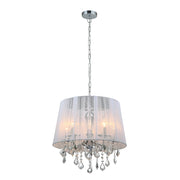 Lampadario Italux Cornelia cristallo cromato 5xE14