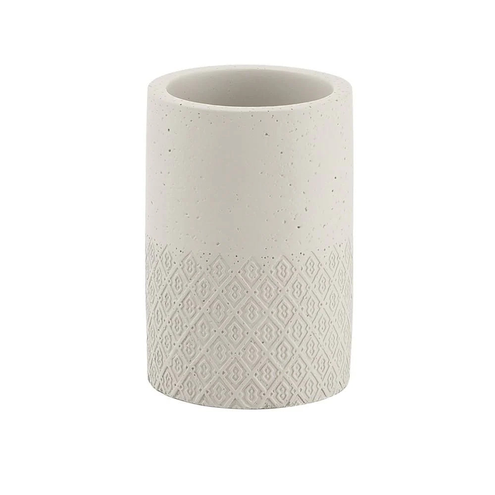 Portaspazzolini d' appoggio GEDY linea Afrodite in cemento colore Grigio