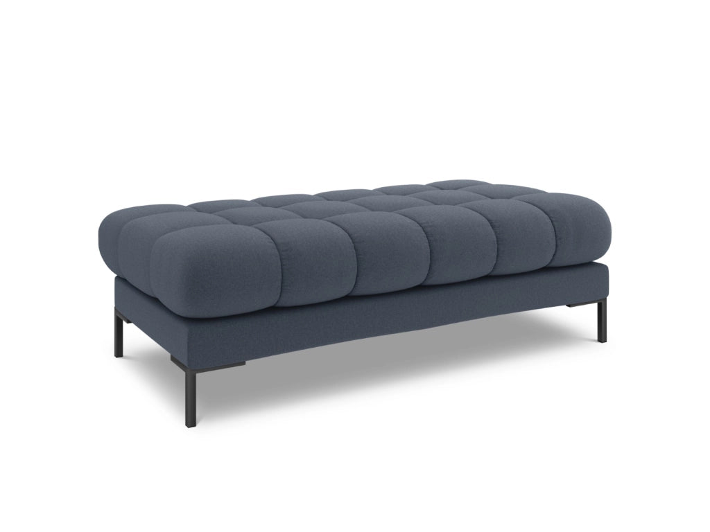 Cosmopolitan Design - Panca "Bali" 2 posti in tessuto strutturato blu scuro 