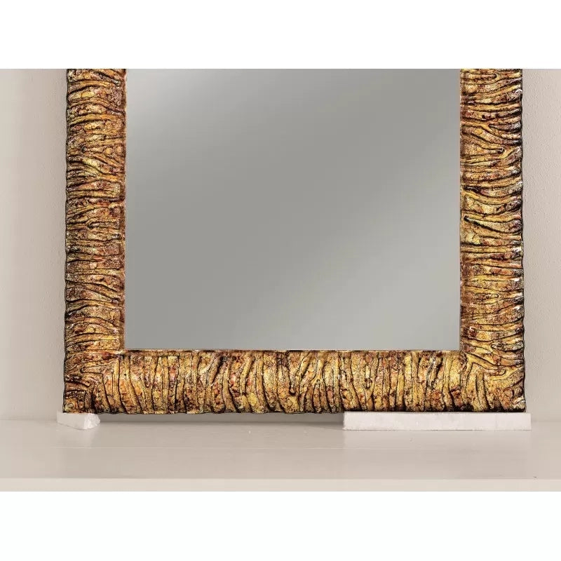 Specchiera rettangolare moderna colore oro  74 x 120 x 3 cm
