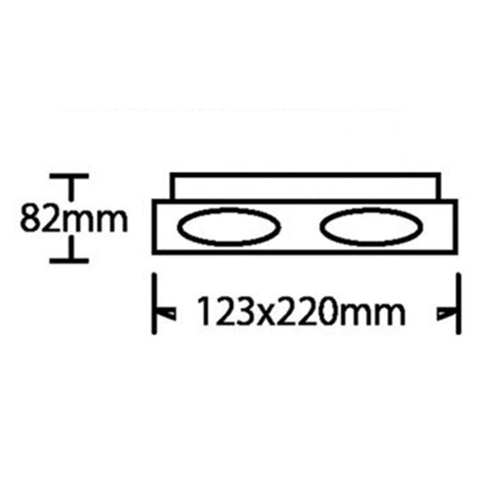 Trade Shop - Portafaretto Doppio Orientabile Incasso Bianco Per Lampadine Gu10 Gu5.3 P33-b2 -