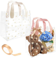 Sacchi di regalo di alta qualità - Sacchi trasparenti - Borse PVC - Con maniglie - Imbottiti - Grande capacità 25 x 23 x 13,5 cm - Borse regalo